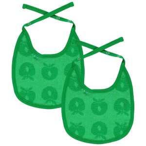 2-Pack Bibs Apples Green