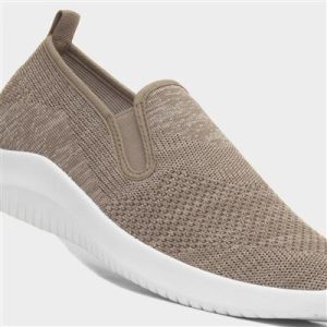 Mens Beige Slip On Canvas Shoe - Image 3